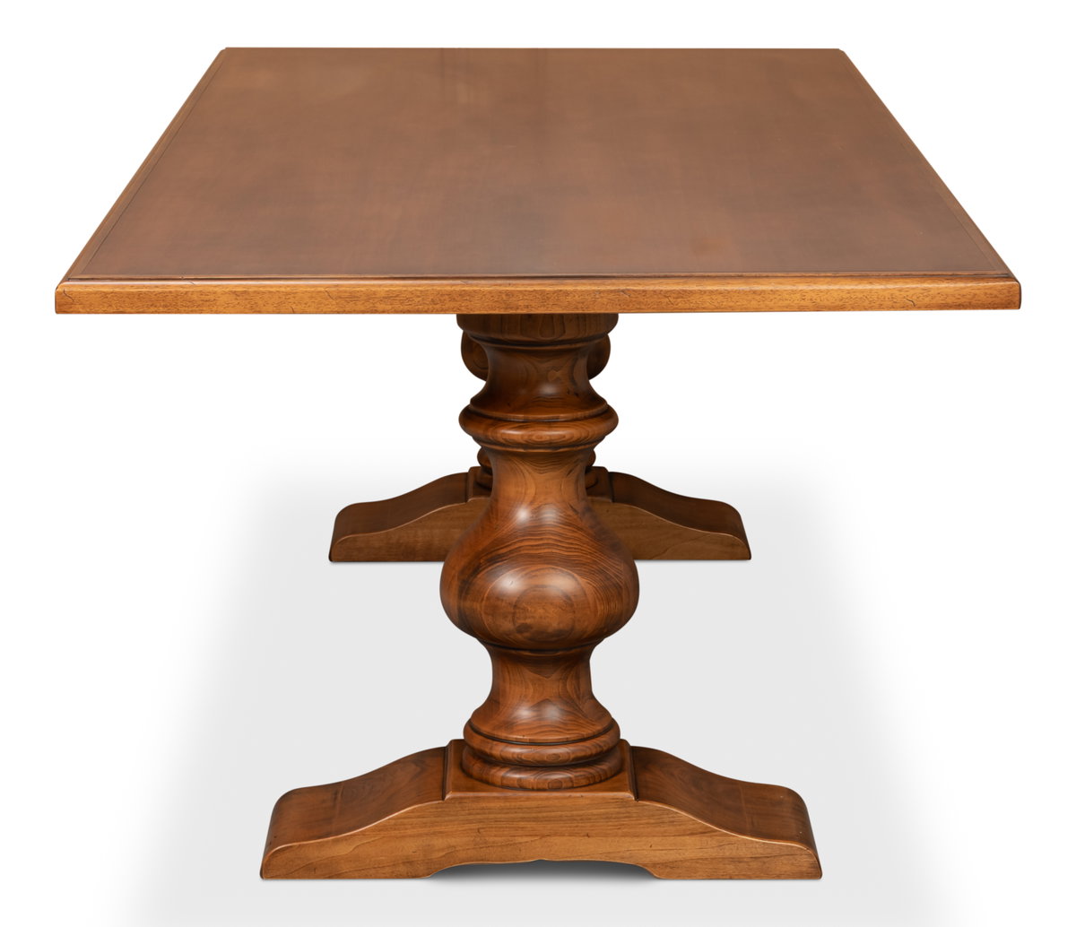 Lionisio Trestle Table  Noce Antica, by Sarreid, 3'5" length x 7' width x 2'6" height View 3