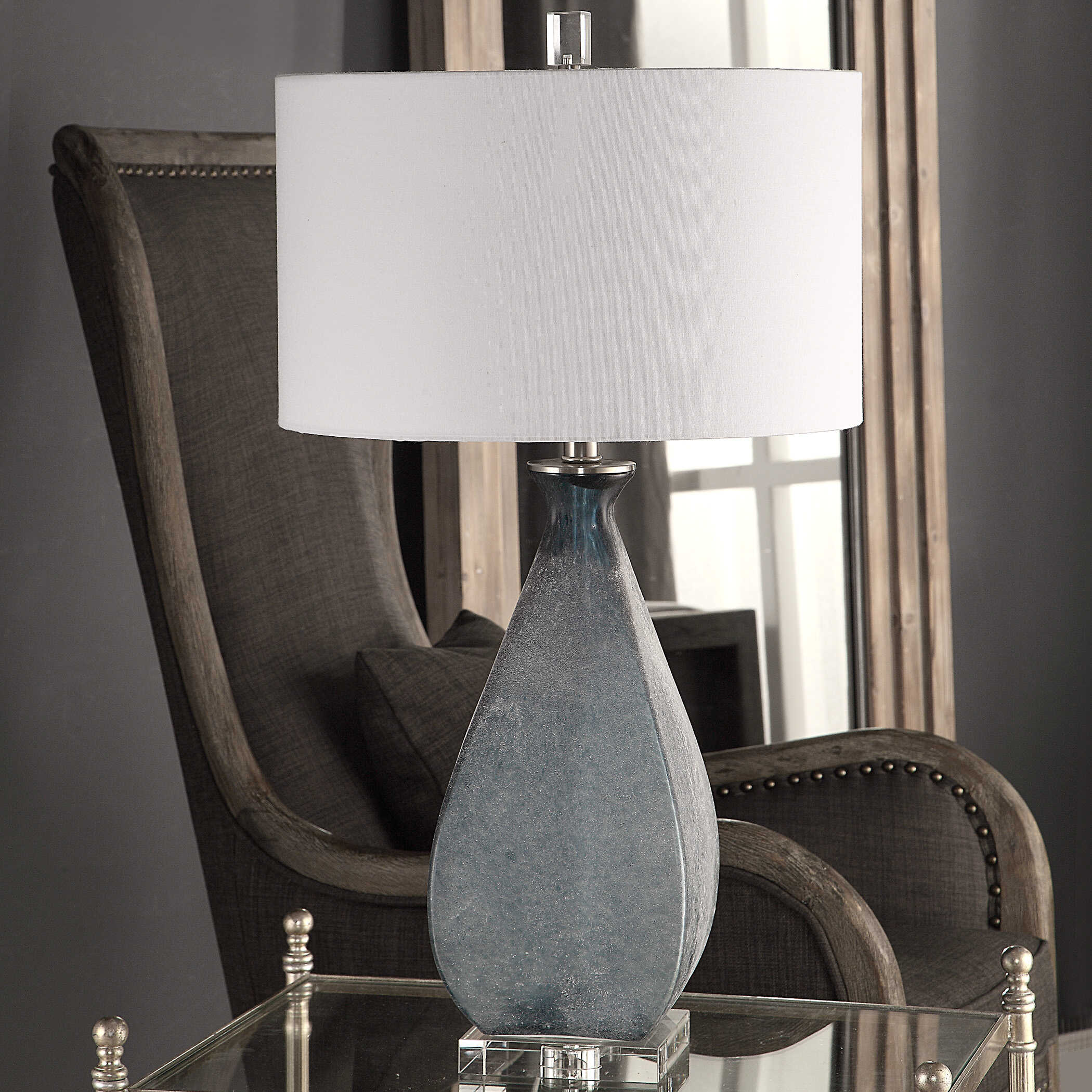 Atlantica Ocean Blue Lamp large image 