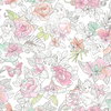 Disney Princess Royal Floral Pink Peel & Stick Wallpaper, by York Wall, 16'6" length x 1'8.5" width x 0.02" depth thumbnail