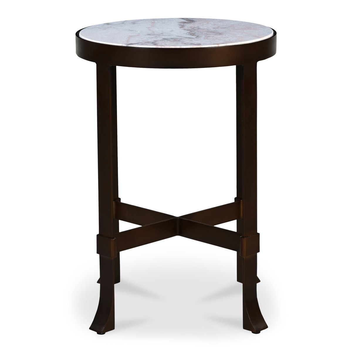 Holli Side Table White Marble, Side & End Table by Moe's Home, 16" width x 23" height x 16" depth View 3
