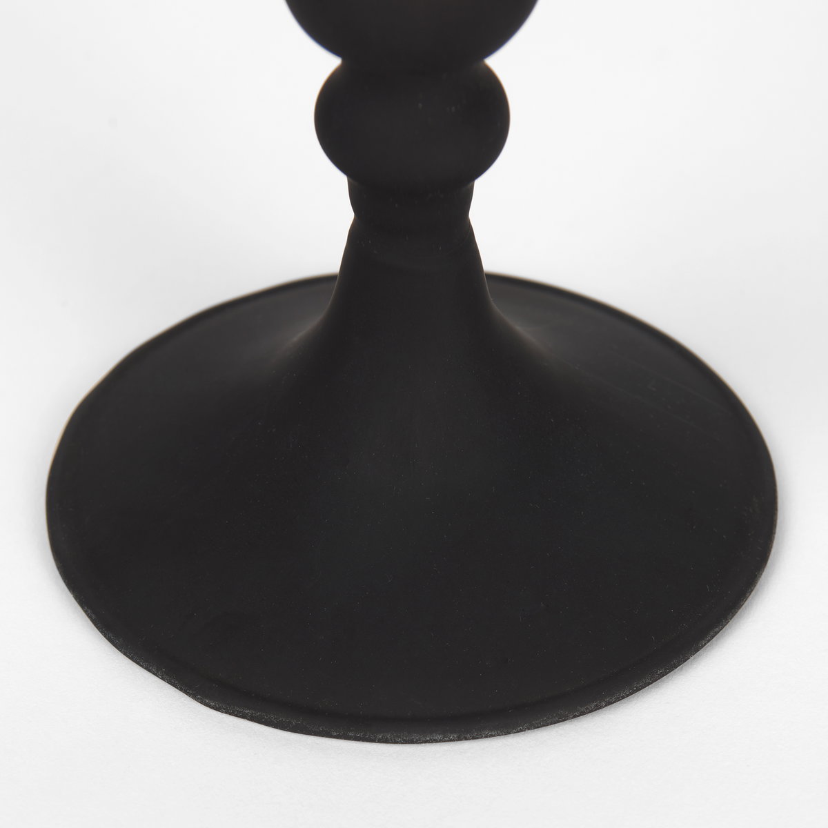 Haute Medium Matte Black Blown Glass Candlestick, Candles & Candle Holder by Mercana, 4.06" length x 4.06" width x 10.24" height View 6