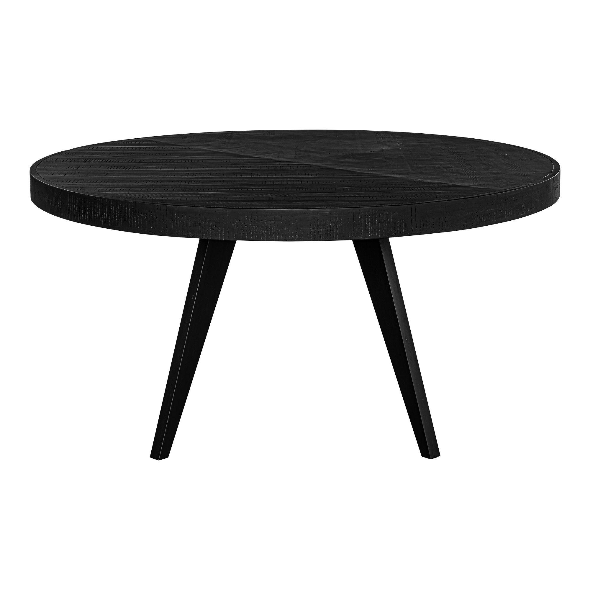 Parq 60 Inch Round Dining Table Black, by Moe's Home, 60" width x 30" height x 60" depth View 3