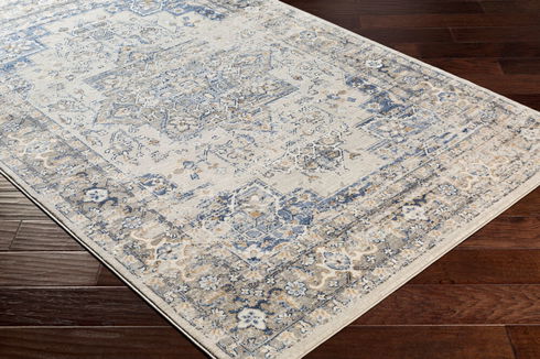 Indigo Machine Woven Rug