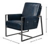 Edmonds Distilled Leather Chair,Blue thumbnail 12