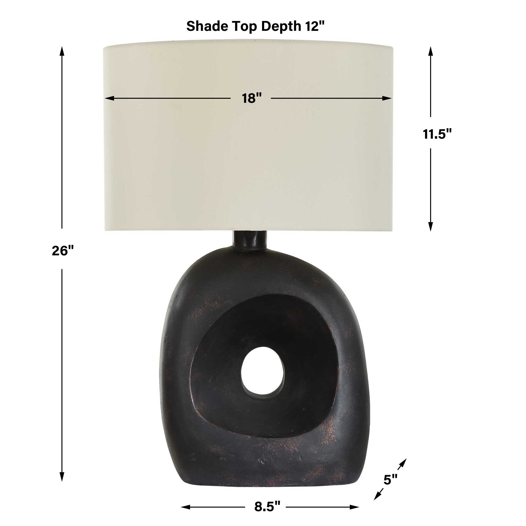 Peephole Outdoor Bronze Table Lamp large image 