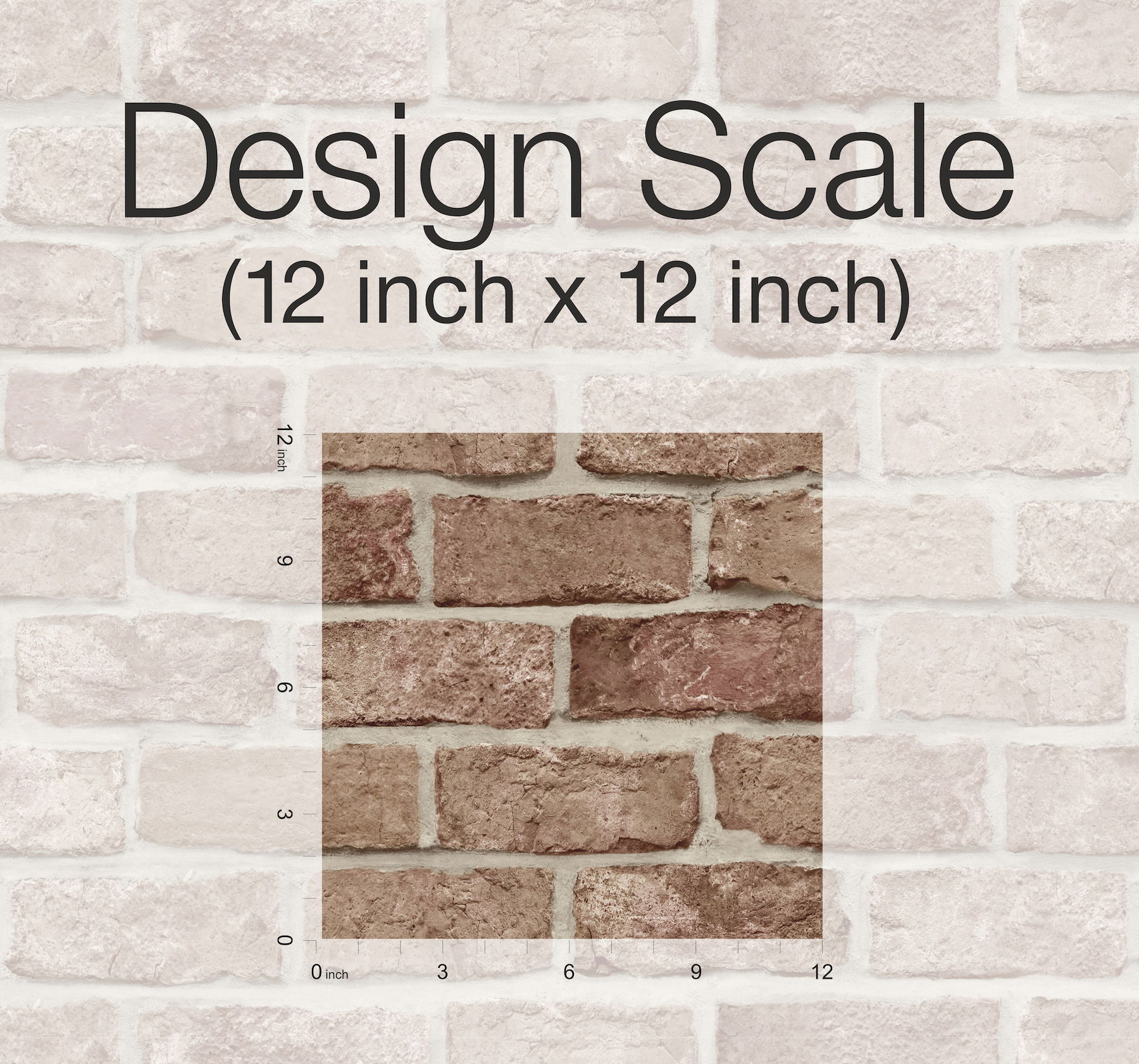 Stretcher Brick Red Peel & Stick Wallpaper large image 