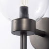 Boltern II 6x12 Black Toned Glass Globe Wall Sconce, by Mercana, 6" length x 6" width x 12" height thumbnail 5