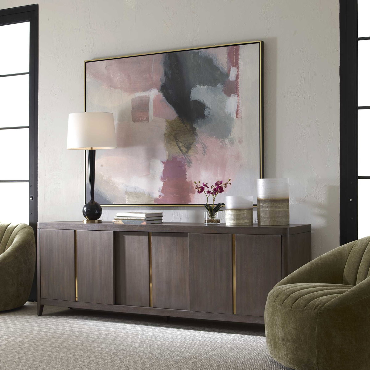 Process Framed Abstract Art, by Uttermost, 49.5" width x 65.5" height x 2" depth View 3