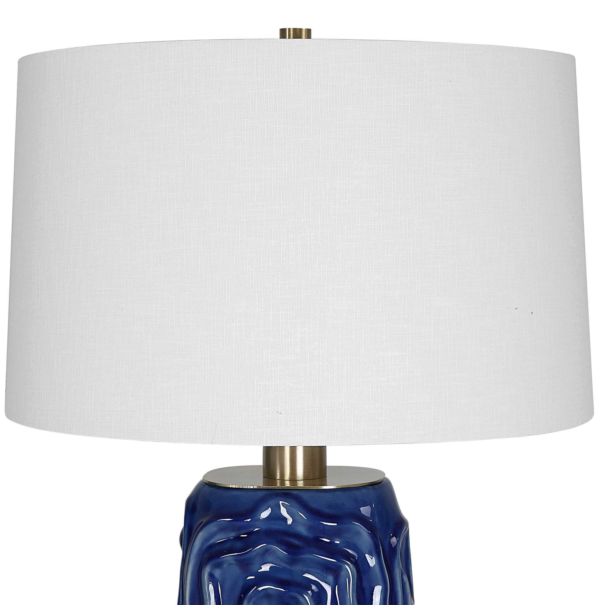 Zade Blue Table Lamp, by Uttermost, 18" width x 33" height x 18" depth View 5