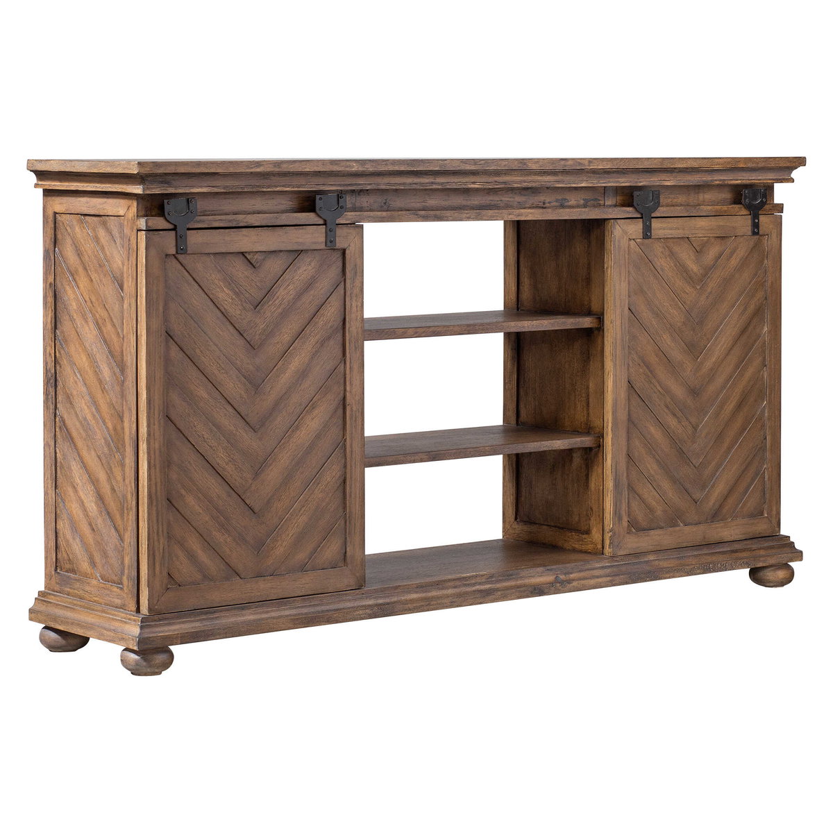 Primalia Barn Door Media Console, by Uttermost, 5'2" width x 2'10" height x 1'2" depth View 5