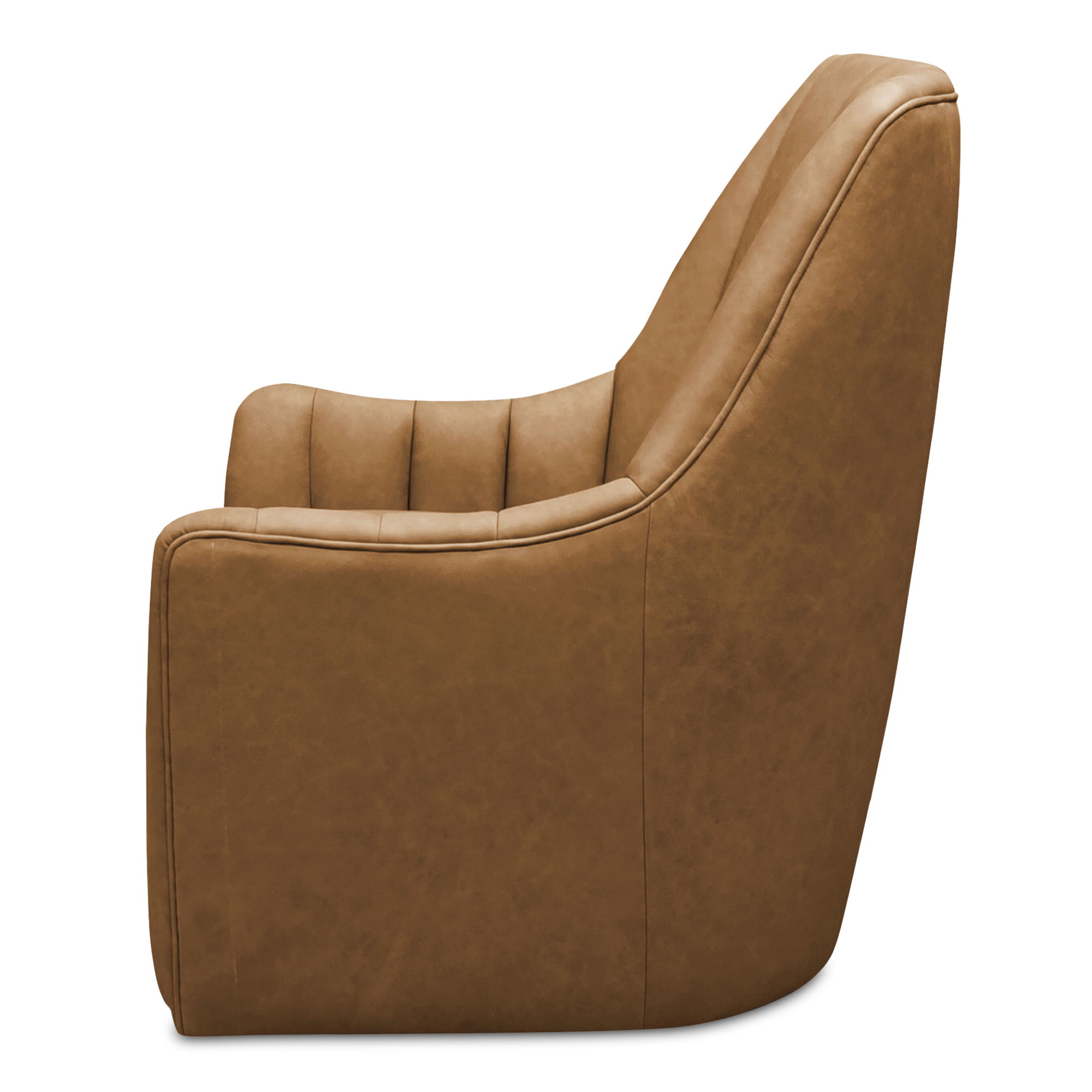 Bowie Swivel Chair Tan Leather large image 