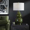 Gourd Green Table Lamp, by Uttermost, 16" width x 30.5" height x 16" depth thumbnail 2