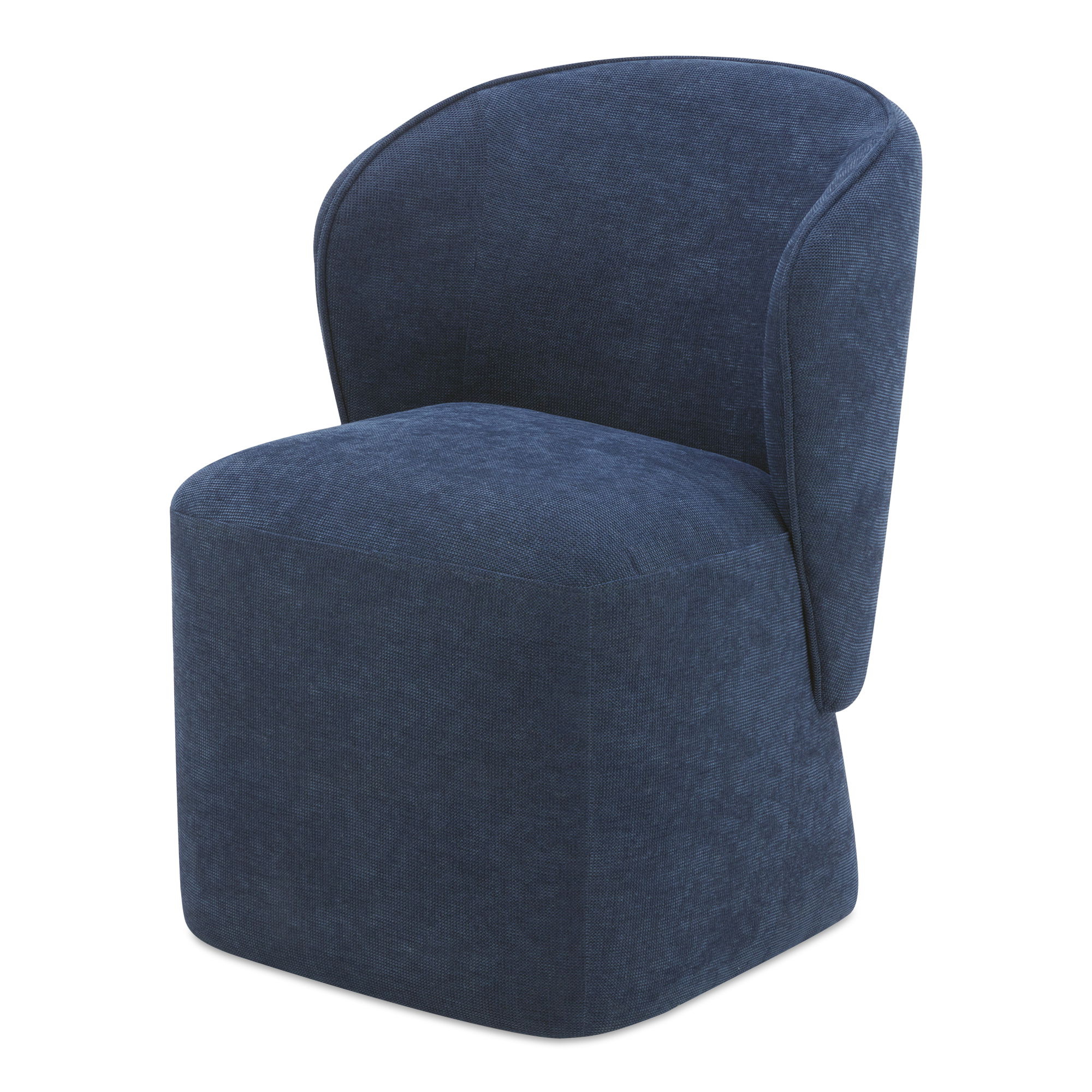 Larson Rolling Dining Chair Navy Blue large image 