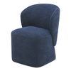 Larson Rolling Dining Chair Navy Blue thumbnail 1