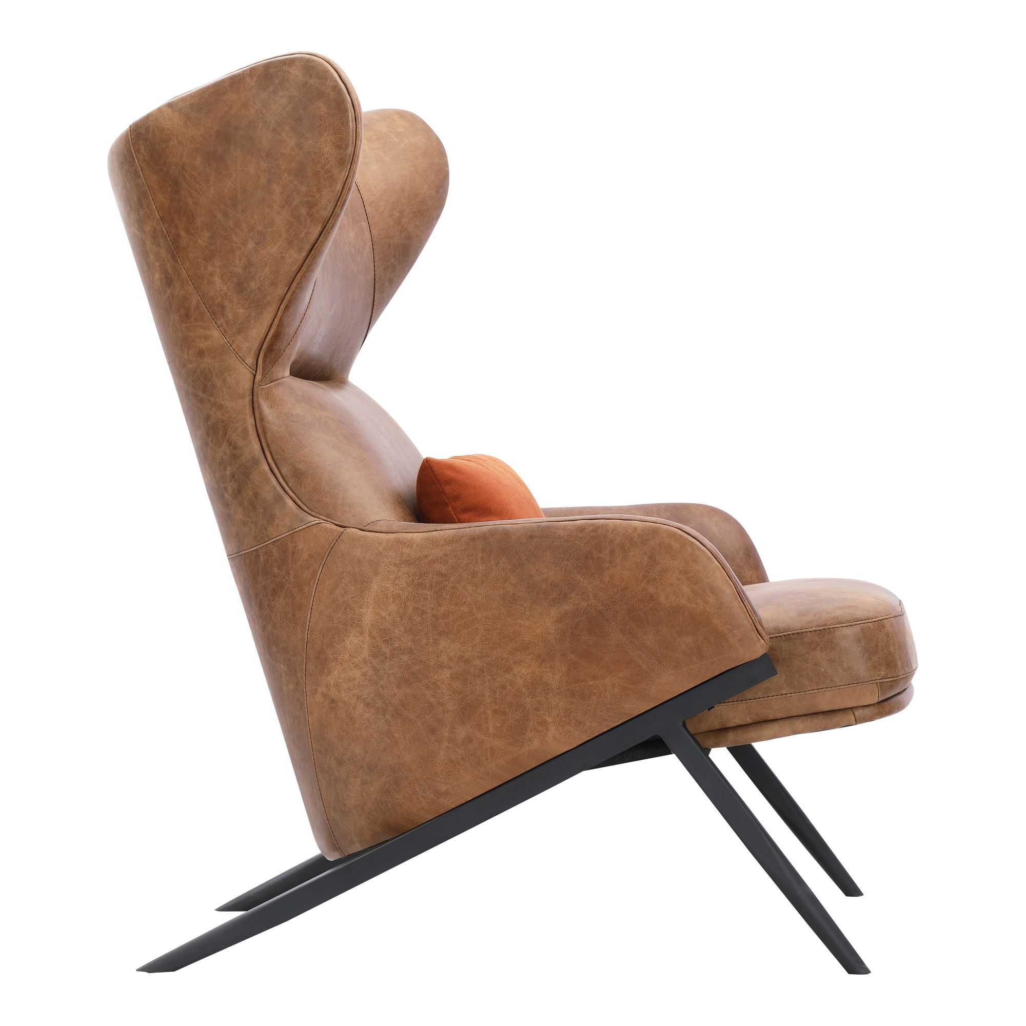 Amos Leather Accent Chair large image 