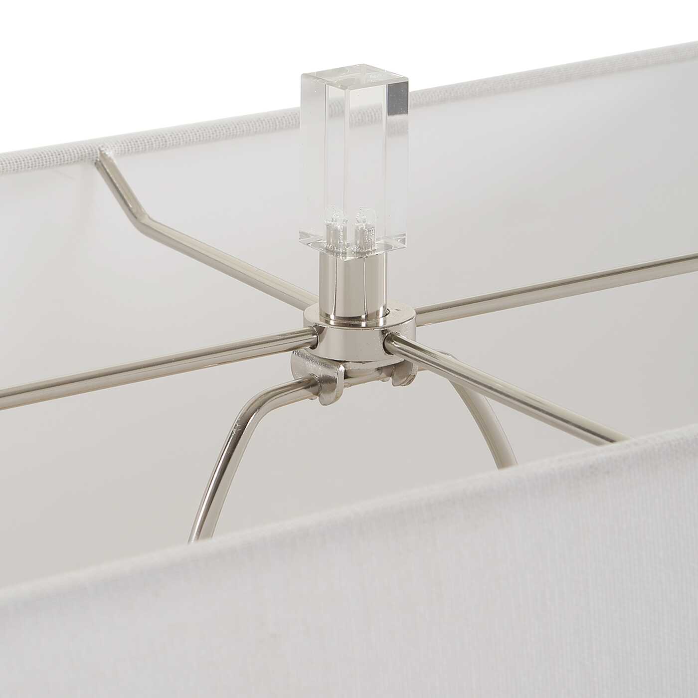 Mayme White Table Lamp, by Uttermost, 17" width x 37.5" height x 10" depth View 8