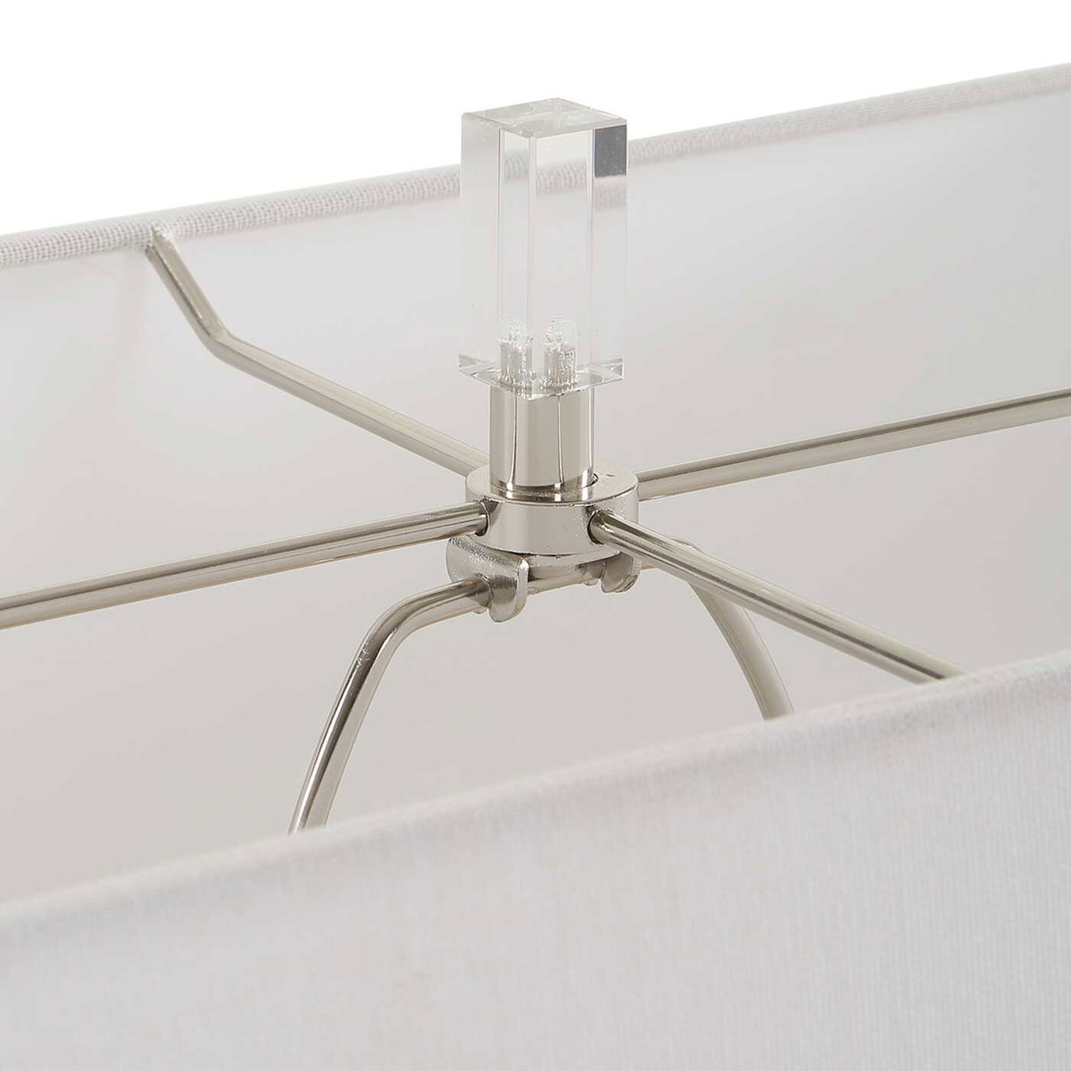 Mayme White Table Lamp, by Uttermost, 17" width x 37.5" height x 10" depth View 8
