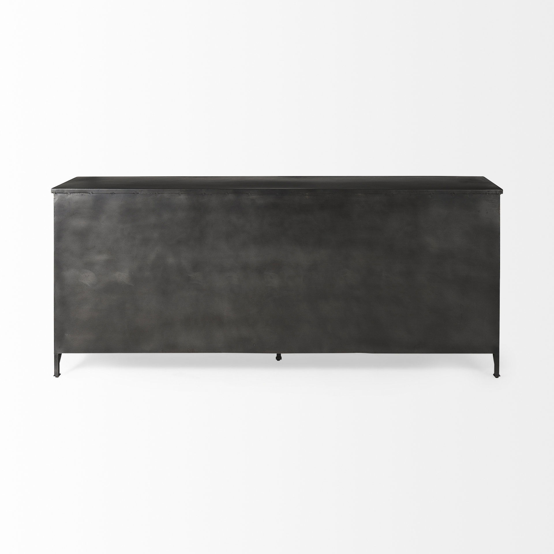 Poppy I 79x16 Black Metal With  Glass Door Sideboard, Sideboards & Buffet by Mercana, 79" length x 16" width x 33" height View 7