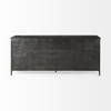 Poppy I 79x16 Black Metal With  Glass Door Sideboard, Sideboards & Buffet by Mercana, 79" length x 16" width x 33" height thumbnail 7