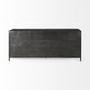 Poppy I 79x16 Black Metal With  Glass Door Sideboard, Sideboards & Buffet by Mercana, 79" length x 16" width x 33" height thumbnail 7