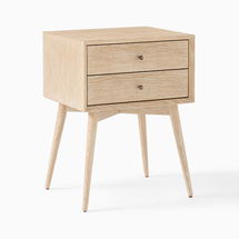 Online Designer Bedroom Mid-Century (17.5") Nightstand, Cerused White