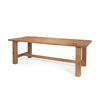 Stetson 94.5' Rectangular Natural Brown Wood Dining Table thumbnail 0