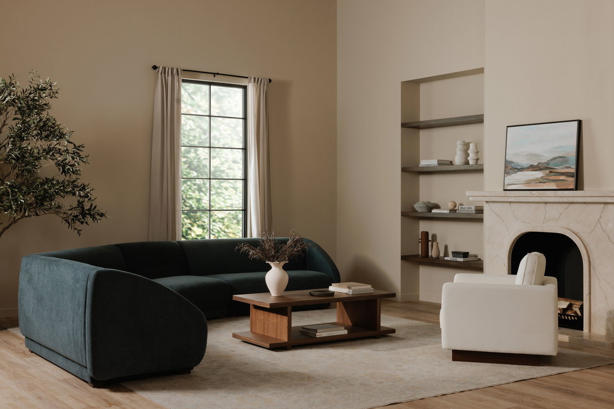 Vernon Accent Chair White, by Moe's Home, 33.5" width x 30.7" height x 35.4" depth View 7