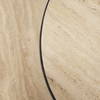 Wade Travertine Marble with Matte Black Metal Coffee Tables, by Mercana, 56" length x 32" width x 13.5" height thumbnail 10