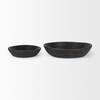 Nikita Set of 2 Large Black-Brown Reclaimed Wood Bowls, Decorative Bowl by Mercana, 17.25" length x 18.25" width x 4.5" height thumbnail 3