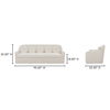 Rialto Sofa White, Sofas & Sectional by Moe's Home, 90" width x 35" height x 33.5" depth thumbnail 11