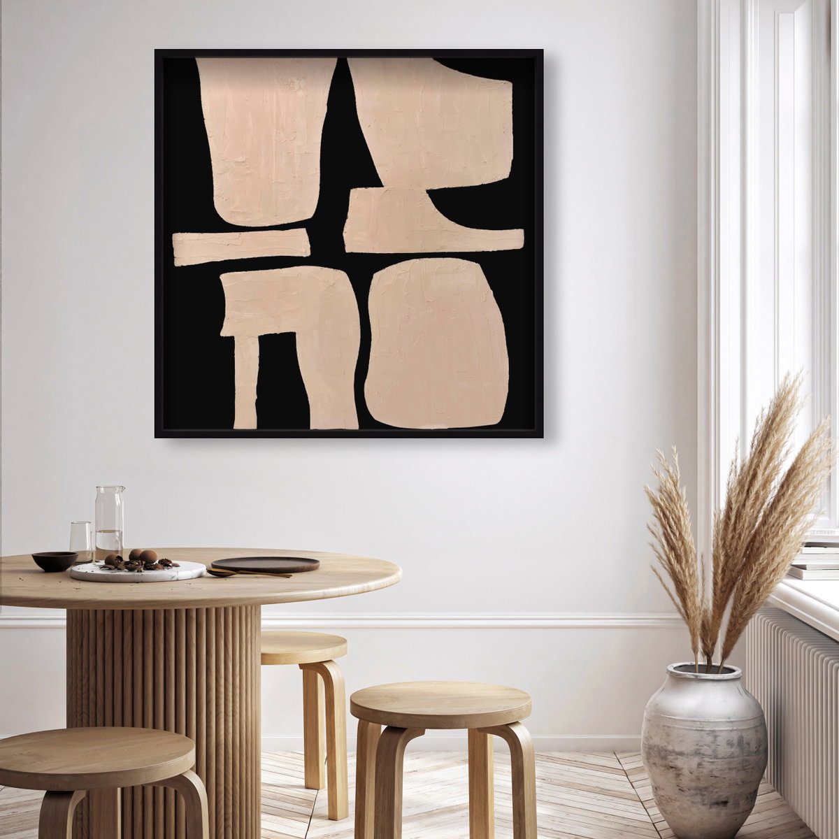 Puzzle of Forms (Beige Spackle), Art by Oliver Gal,  30x30 View 9