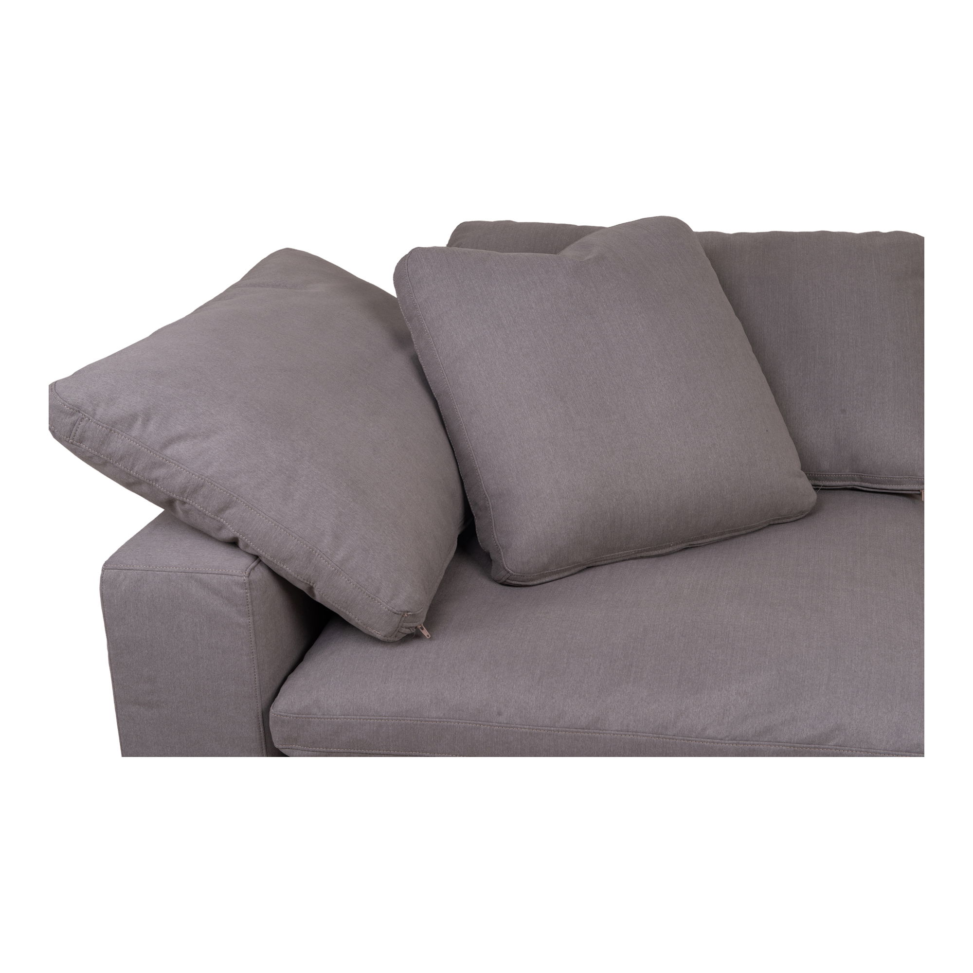 Clay Corner Chair Light Grey, Sectional Sofa by Moe's Home, 44.5" width x 32.5" height x 44.5" depth View 5