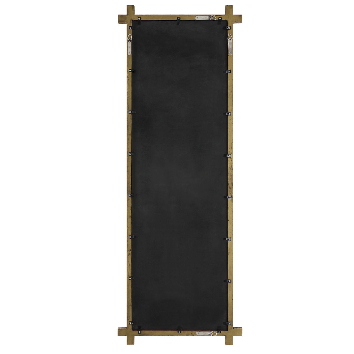 Abanu Ribbed Gold Dressing Mirror, Floor Mirror by Uttermost, 22" width x 60.25" height x 1.25" depth View 10