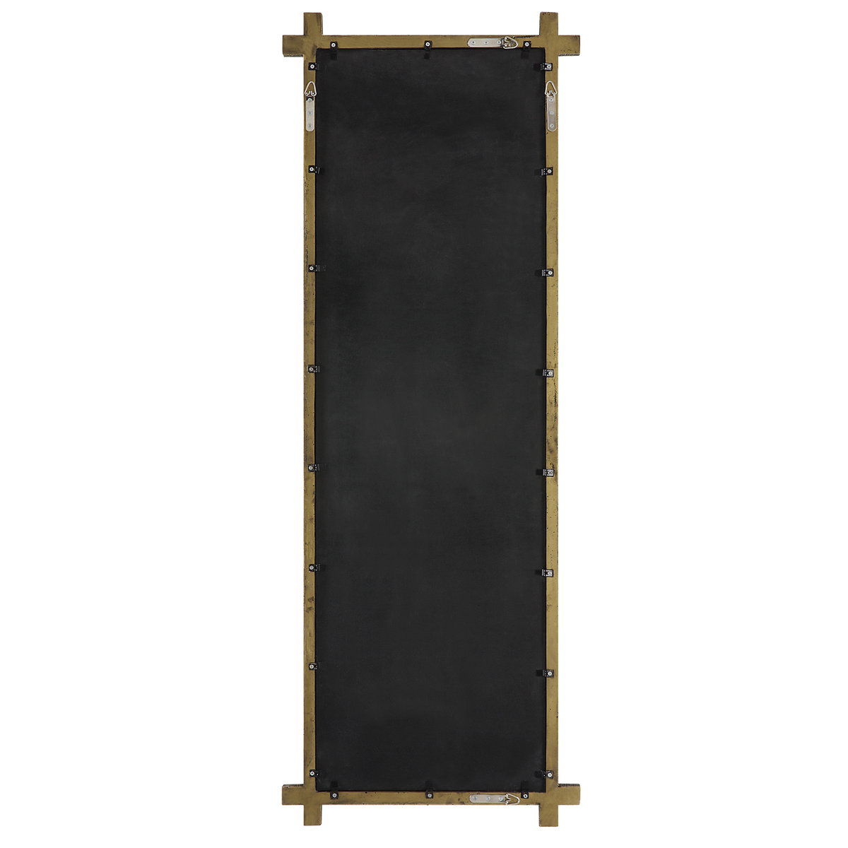 Abanu Ribbed Gold Dressing Mirror, Floor Mirror by Uttermost, 22" width x 60.25" height x 1.25" depth View 10
