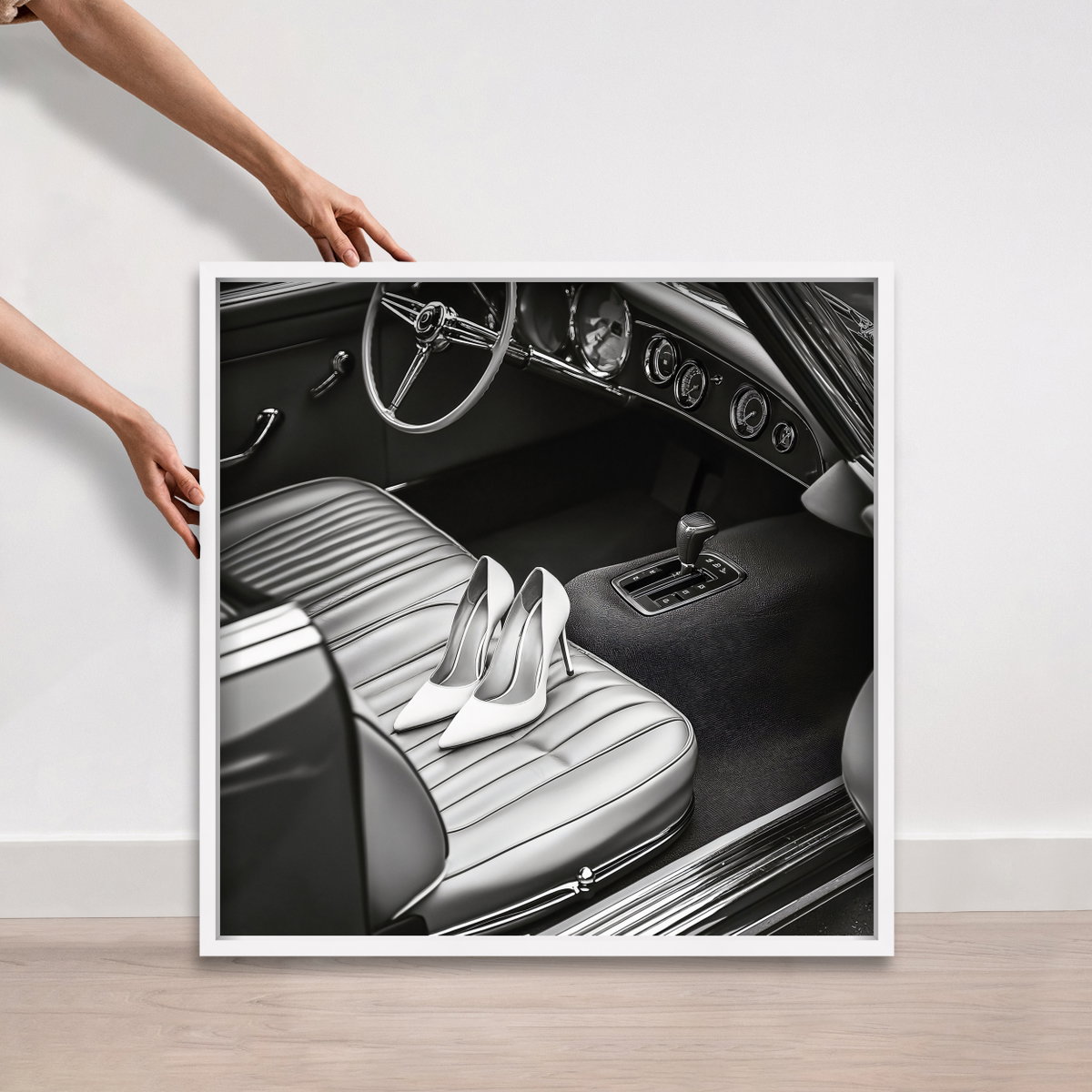 Vintage Car Scene (No Embellishment), Art by Oliver Gal,  30x30 View 4