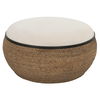 Island Straw Storage Ottoman / Coffee Table, Furniture by Uttermost, 36" width x 18.12" height x 36" depth thumbnail 1