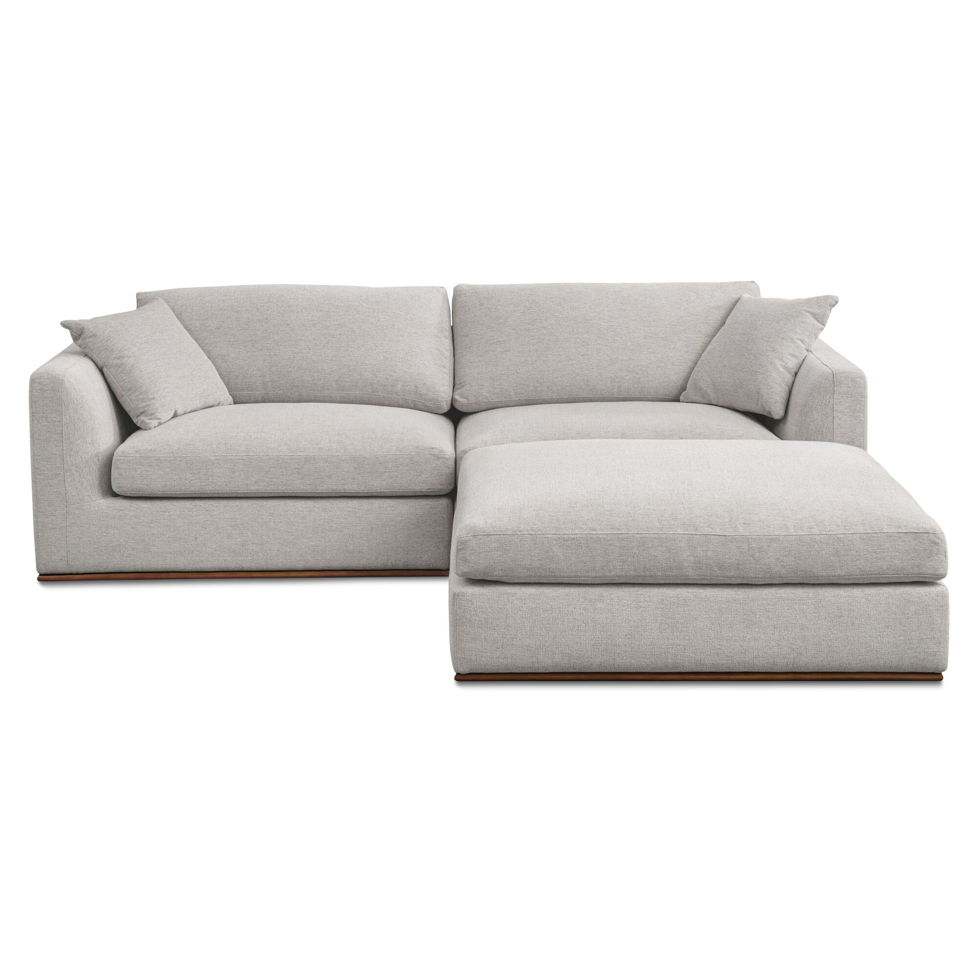 Rue Nook Modular Sectional Flecked Grey, Sectional Sofa by Moe's Home, 95.2" width x 23.6" height x 81.8" depth View 1
