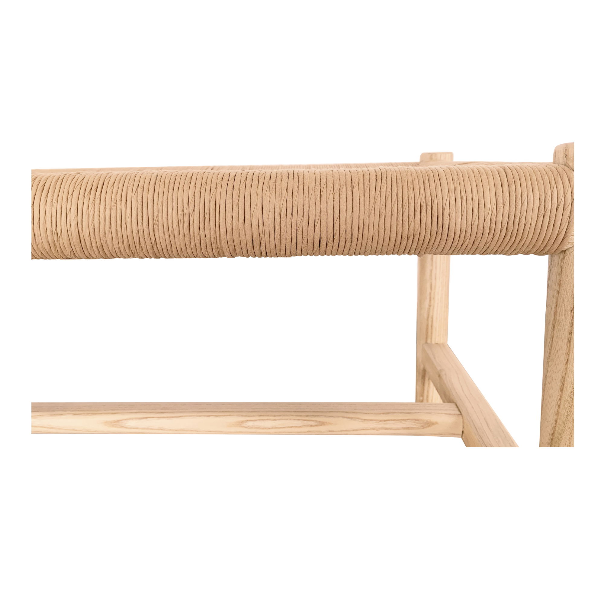 Hawthorn Large Bench Natural, Benche by Moe's Home, 60" width x 18" height x 17" depth View 4