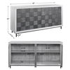 Checkerboard 4 Door Gray Cabinet thumbnail 2