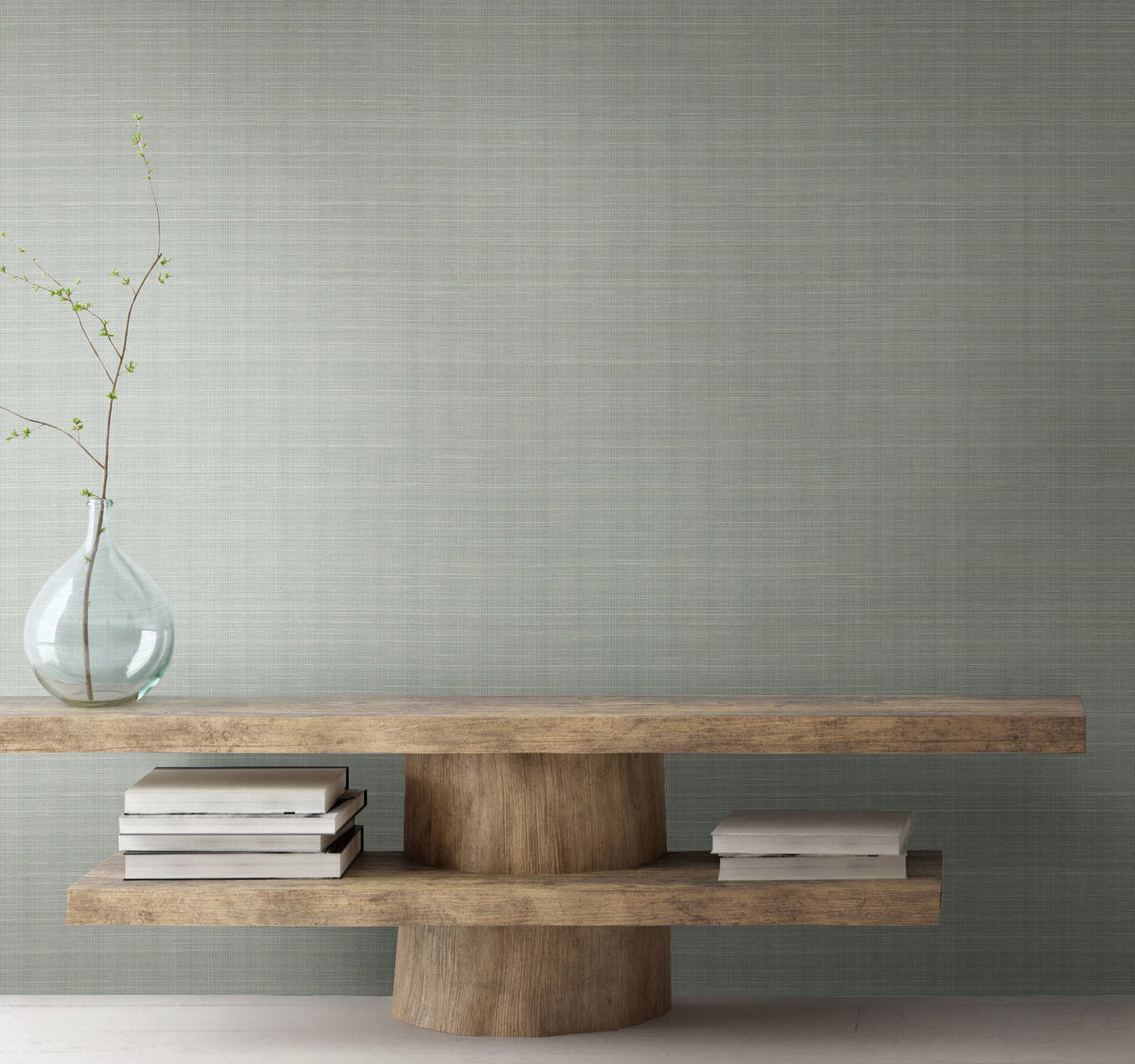 Laguna Abaca Blue & Grey Peel & Stick Wallpaper, by York Wall, 20' length x 2'3" width x 0.02" depth View 3