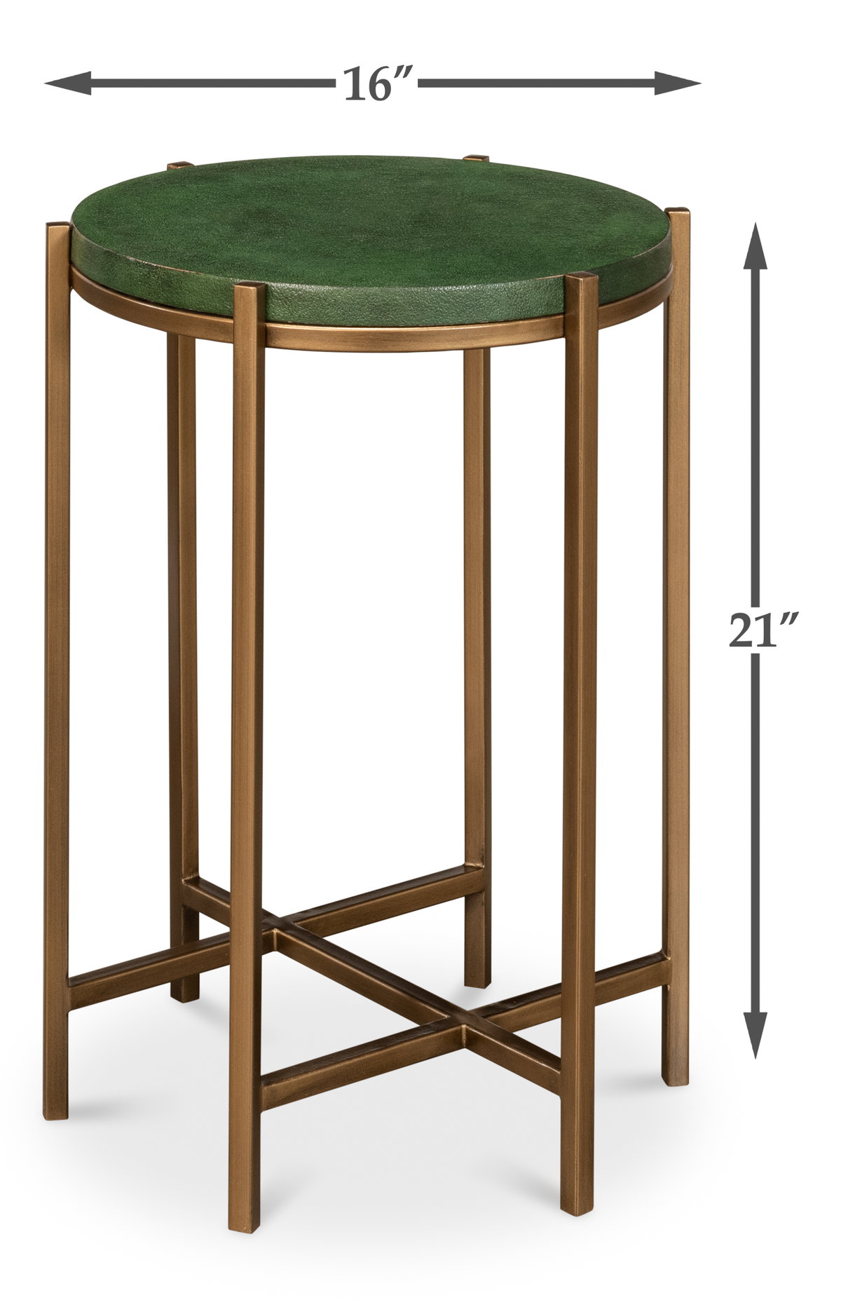 Hobart Side Table, by Sarreid, 1'4" length x 1'4" width x 1'9" height View 12