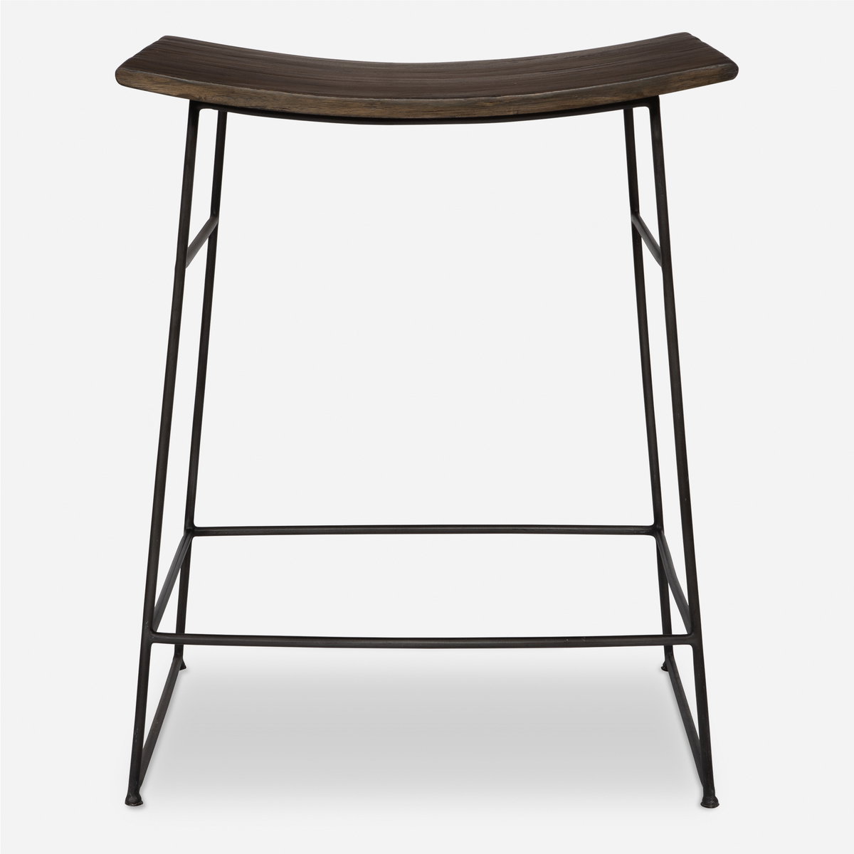 Thura Walnut Counter Stool, Counter & Bar Stool by Uttermost, 20.63" width x 26" height x 16" depth View 1