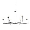 Gabriel Large Matte Black Chandelier, by Mercana, 47.25" length x 47.25" width x 59.05" height thumbnail 1