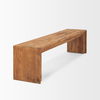 Tahira Rectangular Recycled Wooden Bench, Benche by Mercana, 68.9" length x 15" width x 16.9" height thumbnail 6