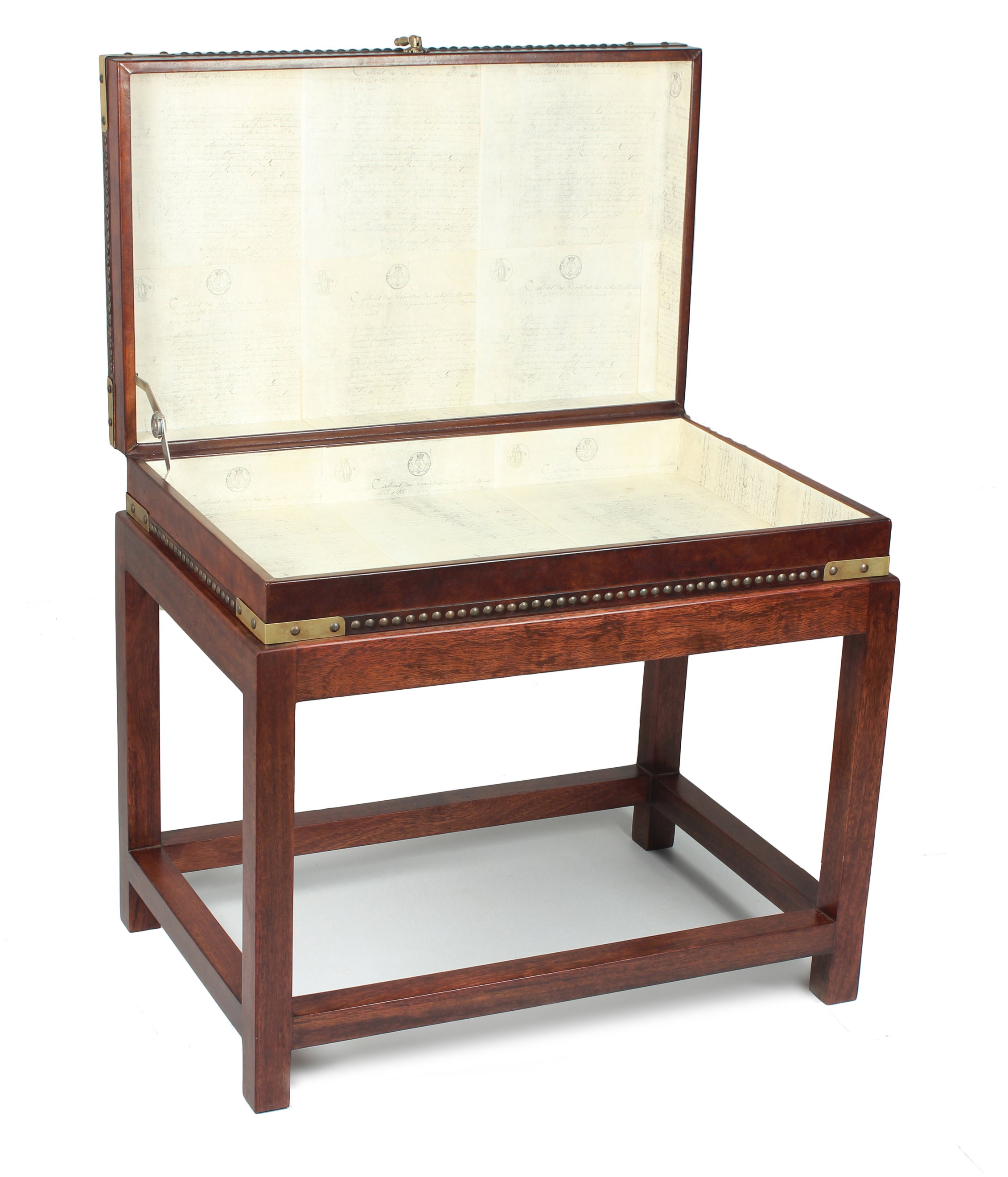 Winchester Box On Stand, Side & End Table by Sarreid, 27" length x 17" width x 24" height View 2
