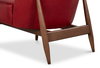 Pindar Armchair  Leather  New Rouge Red, by Sarreid, 2'7" length x 2'6" width x 2'6" height thumbnail 3