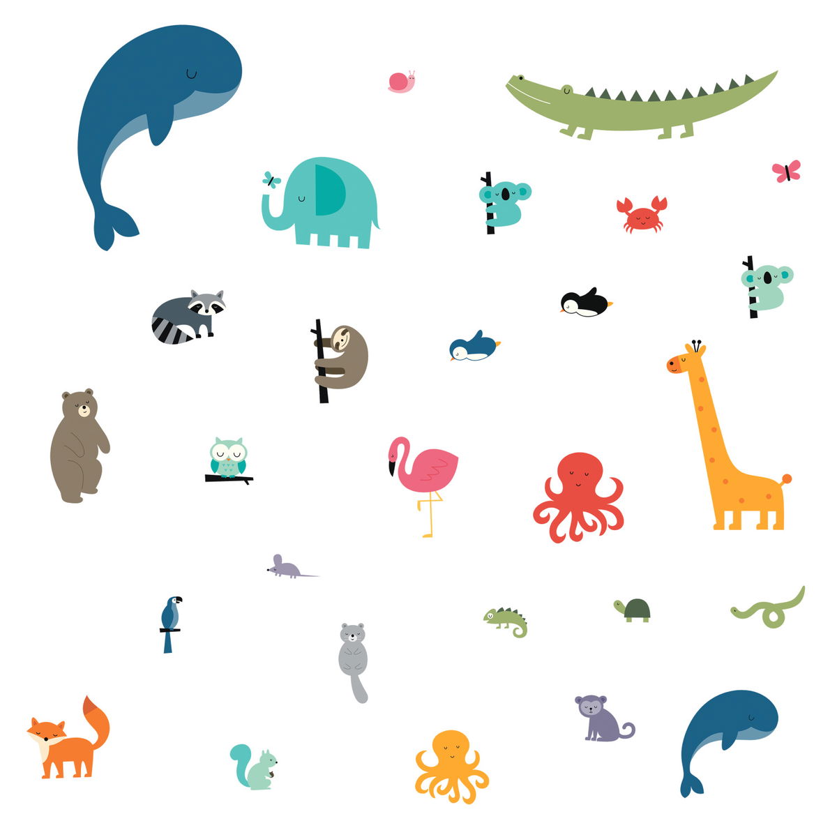 We Are One Animal Wall Decals, by York Wall, 1'4.8" length x 9" width x 1.89" depth