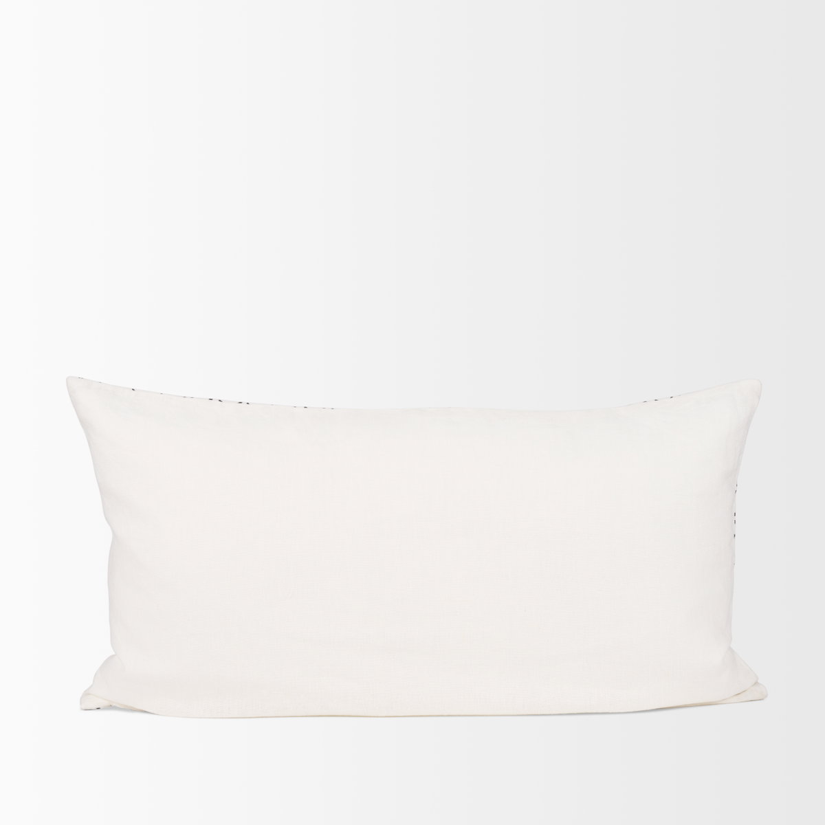 Jayden 14x26 Cream with Black Print Linen Lumbar Pillow Cover, Decorative Pillow by Mercana, 14" length x 26" width x 0.2" height View 5