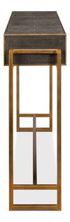 Shagreen Gold & Gray Console, Console Table by Sarreid, 49" length x 12" width x 34" height thumbnail 4