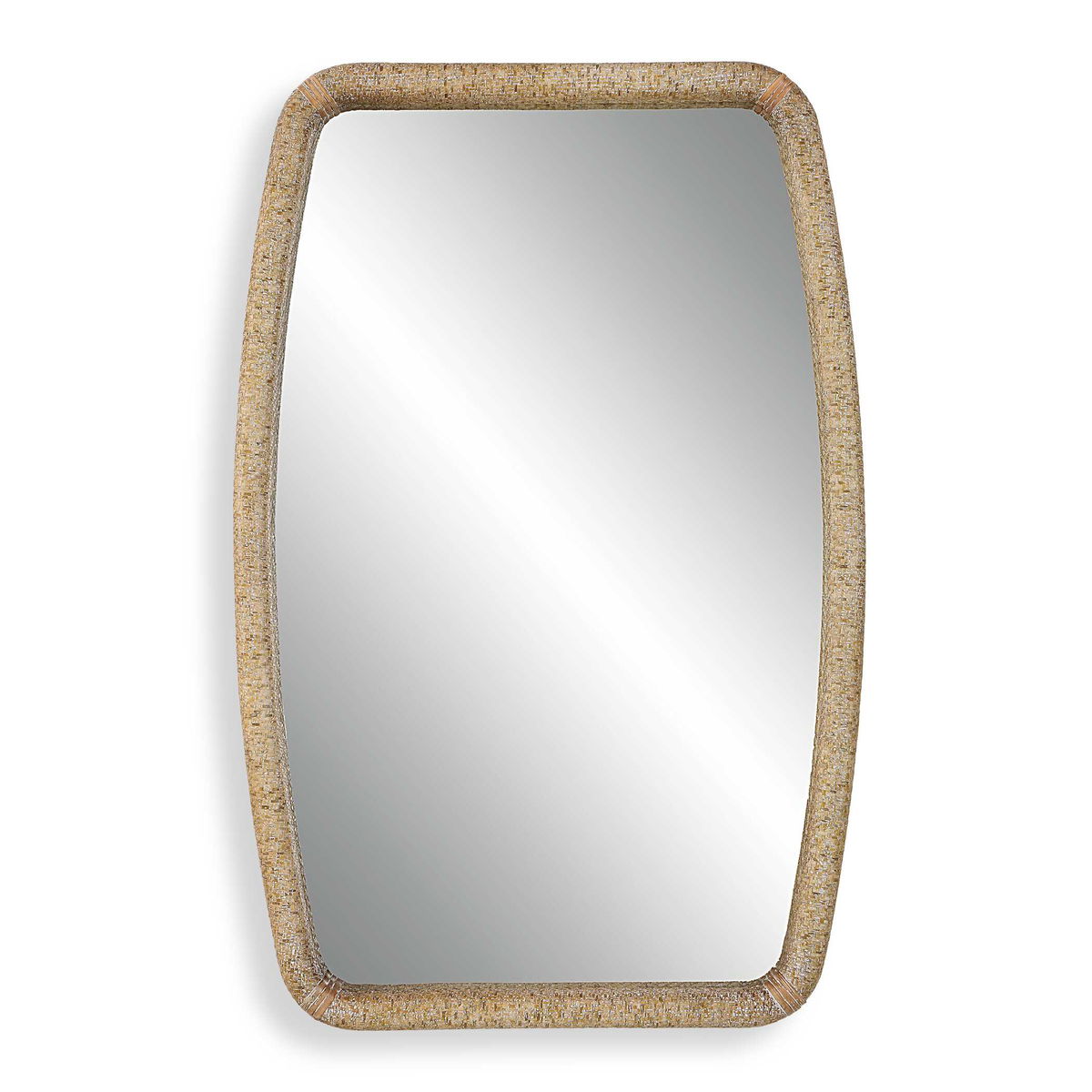 Tiki Rattan Mirror, by Uttermost, 23.75" width x 36.25" height x 1.75" depth View 1